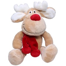 TCM Elch mit roter Nase und Schal Kuscheltier 30cm Gebraucht Elch