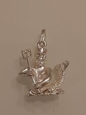 Sternzeichen WASSERMANN Anhänger Sterling Silber 925 Vollplast. Figur VINTAGE 