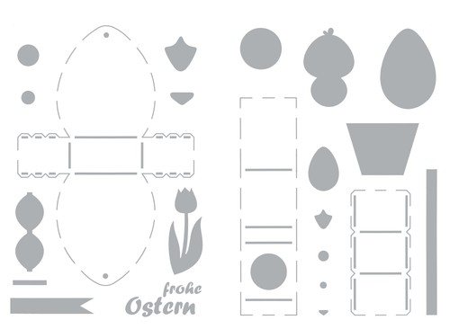 Vbs schablonen set - set, küken