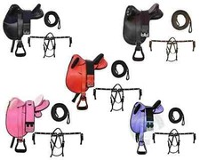 Australian Stock Synthetic Suede Horse Tack Sattel & Zubehör (Größe 10 bis 22)
