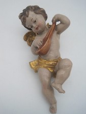 Engel Putte / Putto - Mandoline   - Südtrirol - Holz -  ca. 20 cm