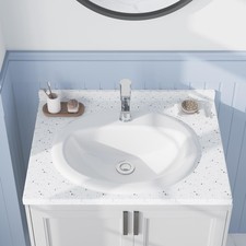 Halbeinbau Keramik Waschbecken