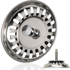 Siebkörbchen für Spüle Siebkorb Spülbecken Abflussventil Sieb Spültisch Stöpsel