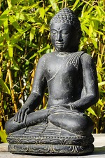 Buddha Shakyamuni  Indonesien Lavastein Skulptur Statue Feng Shui Garten Deko