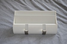 Wandkonsole Utensilo mit Garderobenhaken weiß