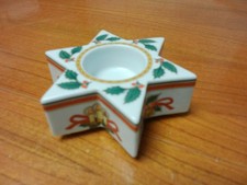 Kerzenständer Hutschenreuther Weihnachten Louvre Stern Teelichthalter