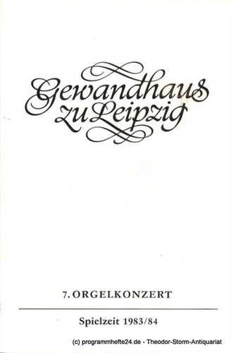 Programmheft orgelkonzert - programmheft,