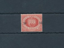 1892 SAN MARINO, Nr. 11, 10 Cent auf 20 Cent rot - Garantiezertifikat Philatelia