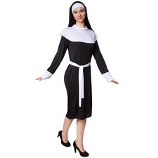 Frauenkostüm Nonne Karneval Fasching Halloween Kostüm Klosterfrau Kleid Orden
