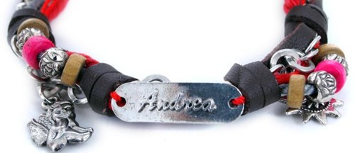 Namens armband aus leder - namens-armband,