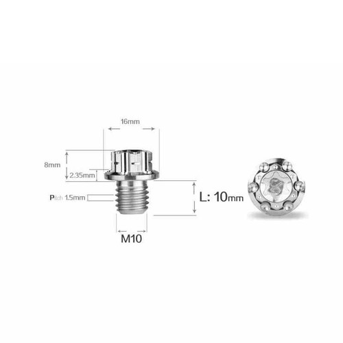 Titanschrauben m10 torx - titanschrauben,