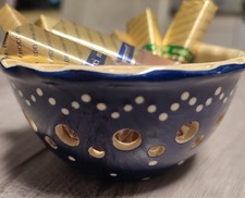 Echt Bürgel Blau-weiß Keramik Deko-Schale Konfekt-Schälchen