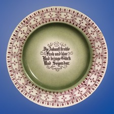 Steingut Spruchteller T&H