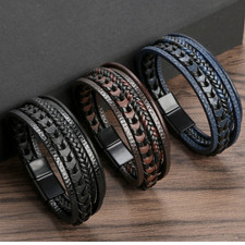 Herren Armband Schwarz Echtes