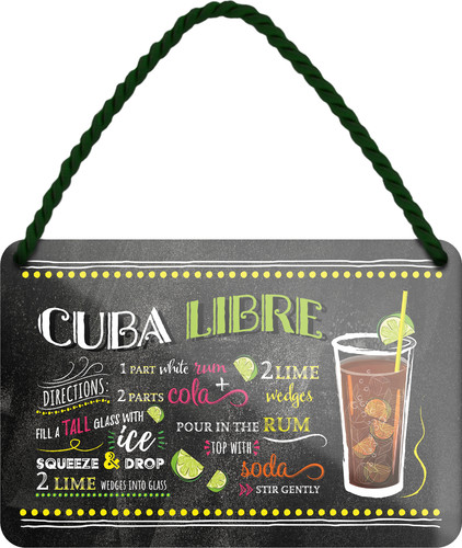 Blechschild cuba libre - blechschild, libre''