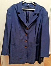 ? "CREATION ATELIER GS" Damen-BLAZER Gr. 48 klassisch lang, dunkelblau - 1990er
