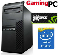 Gaming PC Lenovo M91p MT Quad Core i5 GTX 1050 Ti WiFi W10 Desktop Computer