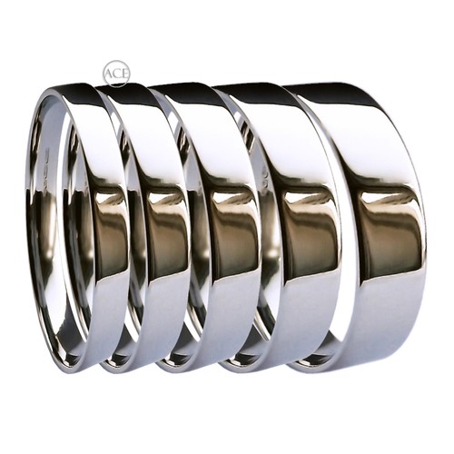 9ct weiß gold flach - 9ct, court