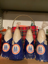 Original-Zuckerhut, Deko, Retro, in blau-weiß, in Cellophan, 4 Stück