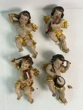 3013/25 4 Farbige Engel Holz