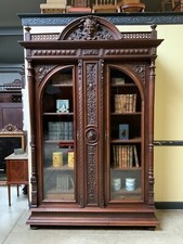 Antiker imposanter Historismus Bücherschrank XXL, Vitrine - Lieferung mögl.!