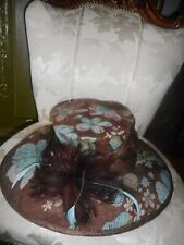 Eleganter Damenhut Anlasshut Royal Ascot Stil Mehrfarbig Vintage Festlich