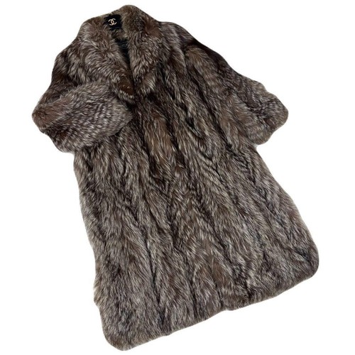 Silberfuchs pelzmantel dick - silberfuchs,