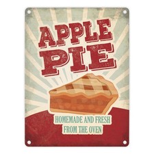 Metallschild mit American Diner Classics - Apple Pie Motiv Blechschild Schild