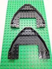 2x Lego Boot, Bauplatte,10x12x1, Rumpf, Schiff 47404 Schwarz