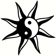 2x Sonne Auto Tattoo Aufkleber