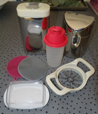 Konvolut Küchenutensilien Haushaltswaren Kaffeedose Tischabfalleimer Butterdose