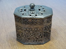 Indische Deckeldose Silber