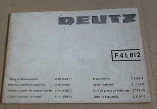 Deutz motor f4l812 - deutz,