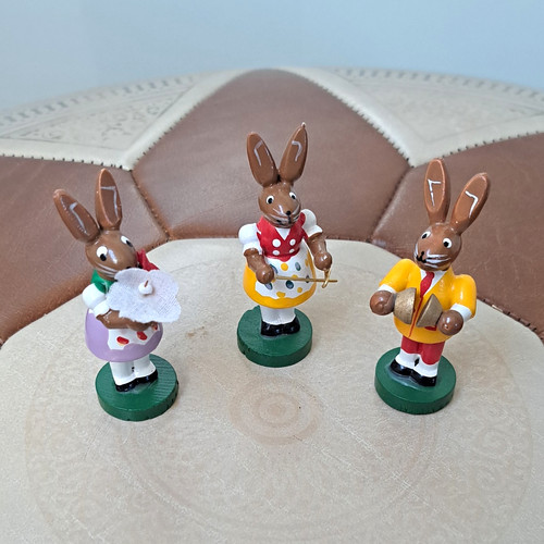 3er set osterhasen figuren aus - figuren,