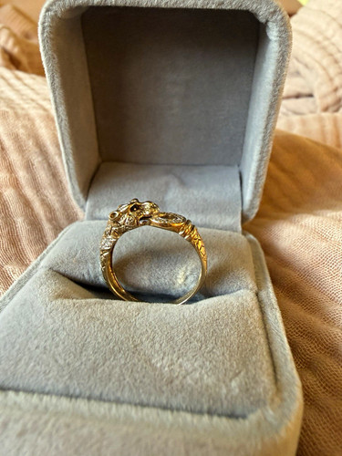 9ct vintage panther ring - 9ct,