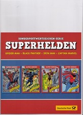 Deutsche Post Marvel Superhelden Briefmarken Schumkblatt & 5 Postkarten
