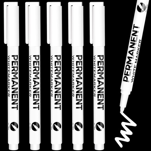 Acrylstifte weiß stück - weiß,, 5-stück