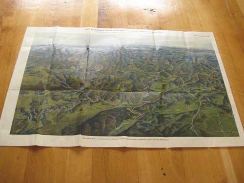 Alte landkarte panoramakarte - alte,