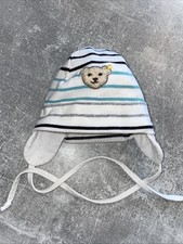 STEIFF Mütze Bindemütze  Größe 39 Streifen Baumwolle leicht gefüttert