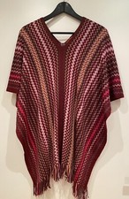 Missoni Poncho, Cape Mit Fransen, Mehrfarbig, Neu Ohne Etikett