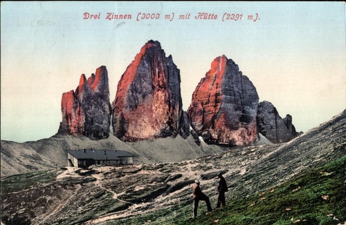 Drei zinnen mit - hütte,