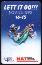 Lett Lady Es Go! (11/25/93) Dallas Cowboys & Miami Dolphins Fußball Handy Karte