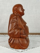 Lachender Buddha Holz Figur