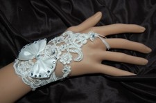 Handschuhe fingerlos Strass