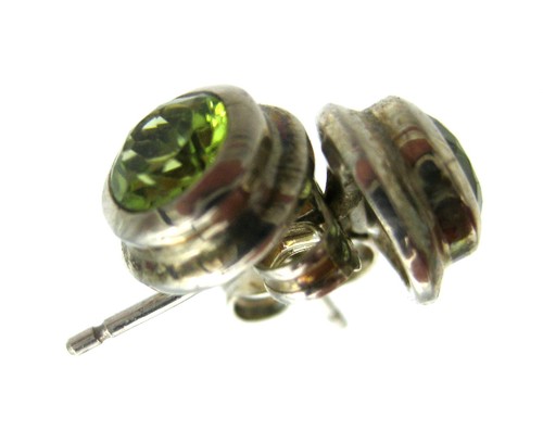 Ohrstecker peridot facettiert - ohrstecker,