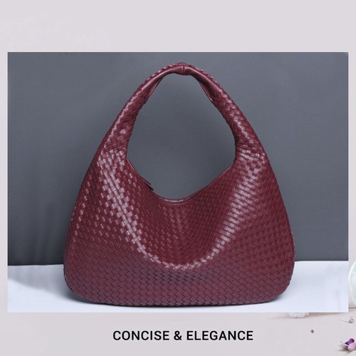 Geflochtene ledertasche - geflochtene, –