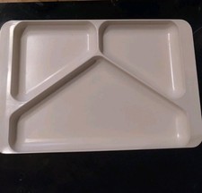 DDR PORTIONSTELLER KANTINE NVA weiß 29×19×2 cm  Schulspeisung 