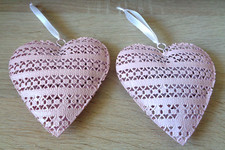 Blech Herz Hänger Rosa