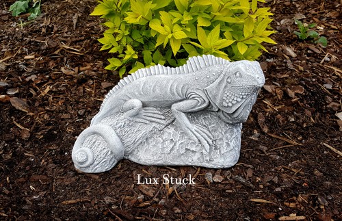 Steinfigur leguan eidechse - steinfigur,