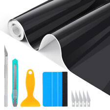 7D Auto Folie Glanz Schwarz KFZ Klebe Autofolie 300x30cm Blasenfrei & Luftkanäle